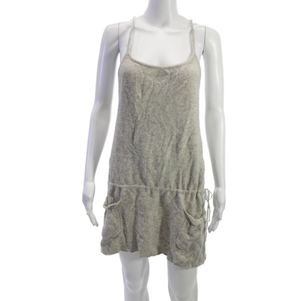 Paul & Joe Womens Mini Wool Sleeveless Scoop Neck Gray Dress Size 2